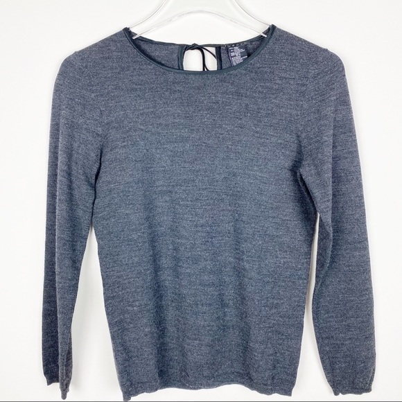 Theory Gray Crew Neck Sweater - Picture 1 of 15